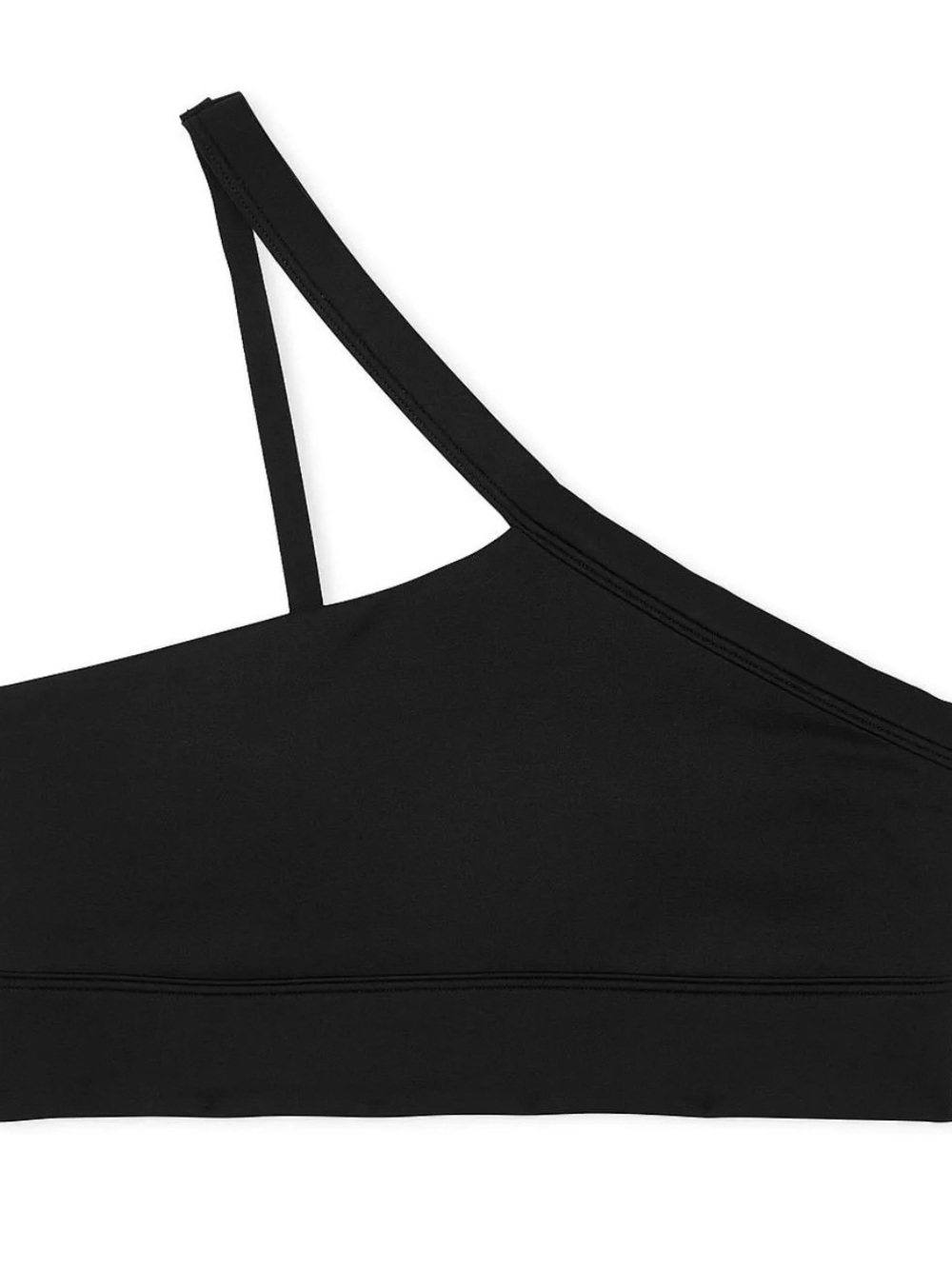 One-Shoulder Black Sports Bralette